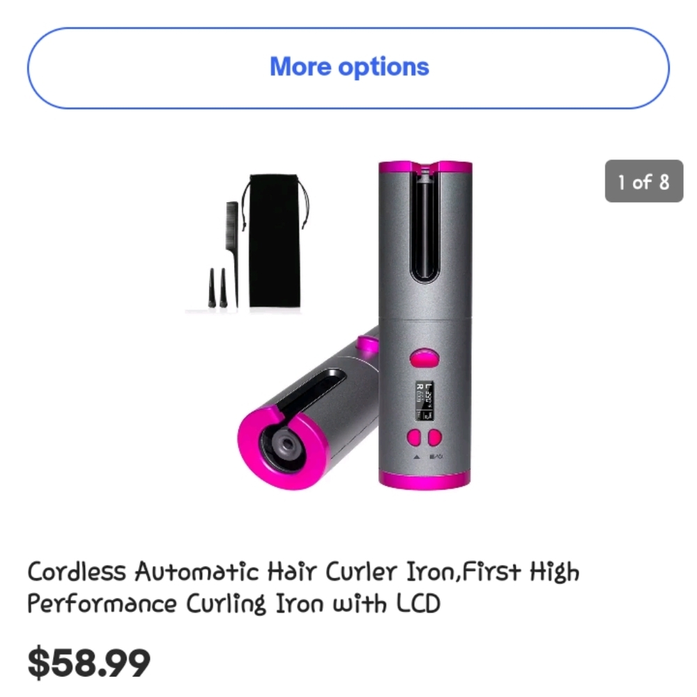 Cordless automatic handheld curler